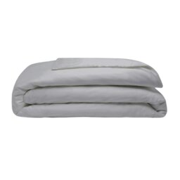 Rackhams 200 Thread Count Egyptian Blend Duvet Cover - Platinum - Single - Platinum - 100% Cotton - thumbnail 2