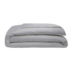Rackhams 200 Thread Count Egyptian Blend Duvet Cover - Platinum - Single - Platinum - 100% Cotton - thumbnail 4