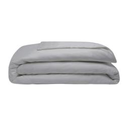 Rackhams 200 Thread Count Egyptian Blend Duvet Cover - Platinum - Single - Platinum - 100% Cotton - thumbnail 1