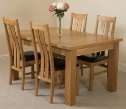 Rackhams Seattle Oak Extending Dining Table with Princeton Oak Chairs - Natural Oak - 8 chairs - thumbnail 2