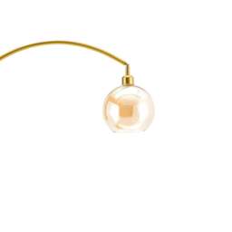 Rackhams Lightsin Modern Adjustable Arc Floor Lamp with Wood Tray - thumbnail 4