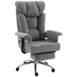 Rackhams Big and Tall Office Chair, 250 kg Heavy Duty Executive Desk Chair with Adjustable Armrests and High Back, Dark Grey - Dark Grey - thumbnail 2