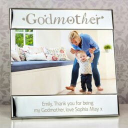 Rackhams Personalised Silver Godmother 6x4 Photo Frame - thumbnail 1