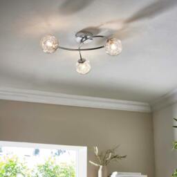 Rackhams Jaymie 3 Light Chrome Semi-Flush Ceiling Light - thumbnail 3