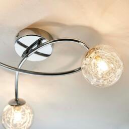 Rackhams Jaymie 3 Light Chrome Semi-Flush Ceiling Light - thumbnail 4