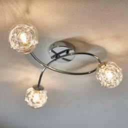 Rackhams Jaymie 3 Light Chrome Semi-Flush Ceiling Light