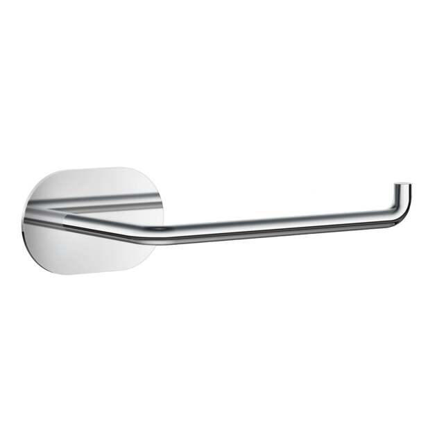 Rackhams Chromed Stainless Steel Toilet Roll Holder Self Adhesive Bathroom Wall Mounted