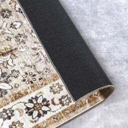 Rackhams Shortpile Rug Cream & Gold Saveh – Oriental Design - 160X230 cm - thumbnail 4