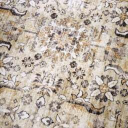 Rackhams Shortpile Rug Cream & Gold Saveh – Oriental Design - 160X230 cm - thumbnail 2