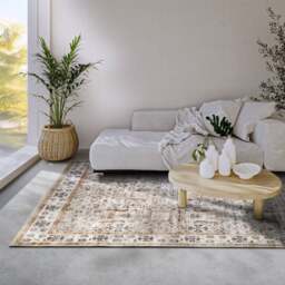 Rackhams Shortpile Rug Cream & Gold Saveh – Oriental Design - 160X230 cm - thumbnail 6