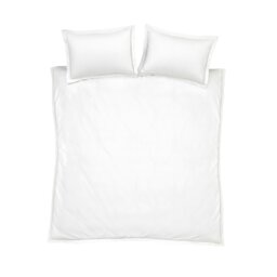 Rackhams Oxford Lace Trim 200 Thread Count Cotton Duvet Cover Set White - Single - White - thumbnail 6