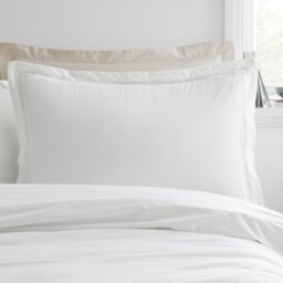 Rackhams Oxford Lace Trim 200 Thread Count Cotton Duvet Cover Set White - Single - White - thumbnail 2