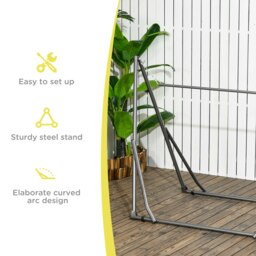 Rackhams Foldable Hammock Stand, 2 in 1 Hammock Net Stand & Clothes Drying Rack - thumbnail 4