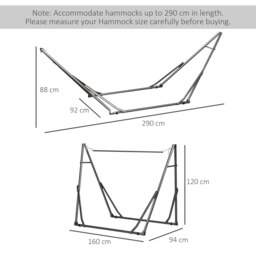 Rackhams Foldable Hammock Stand, 2 in 1 Hammock Net Stand & Clothes Drying Rack - thumbnail 5