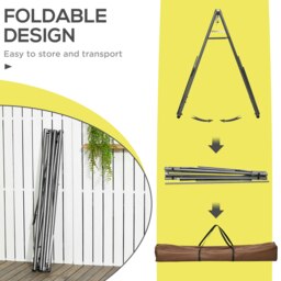 Rackhams Foldable Hammock Stand, 2 in 1 Hammock Net Stand & Clothes Drying Rack - thumbnail 3