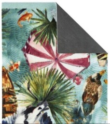 Rackhams Washable Indoor Parasols Mat Tropical Design - 65X150 cm - thumbnail 3