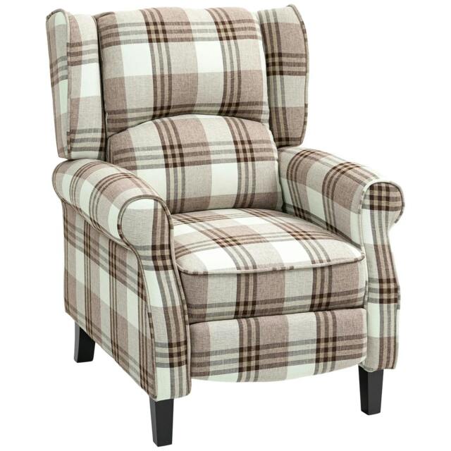 Rackhams 160° Reclining Armchair, with Footrest - Brown