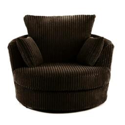 Rackhams London U-Shape Living Room Furniture Range - Cocoa Bean Brown - Swivel Chair