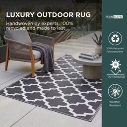 Rackhams Outdoor Rug Luxury Waterproof Reversible Recycled, For Garden, Nola Geometric - 180 x 270 cm - thumbnail 3