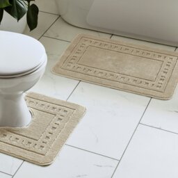 Rackhams Armoni Bath & Pedestal Mat Set - Sage Green - thumbnail 6