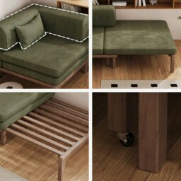 Rackhams Al-Farsi Corner Sofa Bed, Single Sofa Chair, Corduroy - 80cm - thumbnail 6