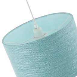 Rackhams Designer Bobbled and Textured Linen Lamp Shade in Light Duck Egg Blue - thumbnail 5