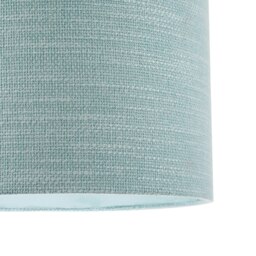 Rackhams Designer Bobbled and Textured Linen Lamp Shade in Light Duck Egg Blue - thumbnail 4
