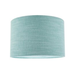 Rackhams Designer Bobbled and Textured Linen Lamp Shade in Light Duck Egg Blue - thumbnail 1