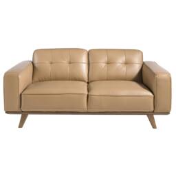 Rackhams Chester sofa in sand leather 6119/6120 - 2 - Brown - thumbnail 3