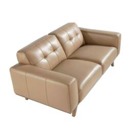 Rackhams Chester sofa in sand leather 6119/6120 - 2 - Brown - thumbnail 4