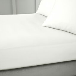 Rackhams 400 Thread Count Cotton Sateen Fitted Sheet - Ivory - Single - thumbnail 1