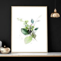 Rackhams Botanical art print - set of 3 wall art prints - 16 x 22 inches / 40.65 cm x 56 cm - Polyester Canvas 260 gsm - Canvas wrapped - thumbnail 4