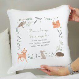 Rackhams Personalised Woodland Animals Cushion - thumbnail 4