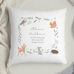 Rackhams Personalised Woodland Animals Cushion - thumbnail 2