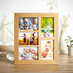 "Rackhams Solid Oak Five Aperture Picture Frame - For 6x4"" Photos - For 6""x4"" photos"