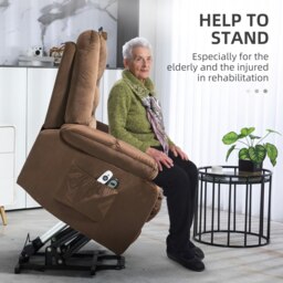 Rackhams Lift Chair with Vibration Massage, Heat, Quick Assembly - Grey - Velvet (Polyester) - 85W x 94D x 107Hcm - thumbnail 5