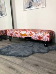 Rackhams Printed Fabric Bespoke Footstool – Comfort Meets Style (Non-Storage) - 24 x 24 Inches (61 x 61cm) - thumbnail 3