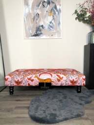 Rackhams Printed Fabric Bespoke Footstool – Comfort Meets Style (Non-Storage) - 24 x 24 Inches (61 x 61cm) - thumbnail 4