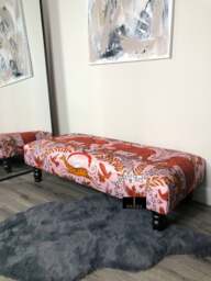 Rackhams Printed Fabric Bespoke Footstool – Comfort Meets Style (Non-Storage) - 24 x 24 Inches (61 x 61cm) - thumbnail 6