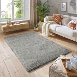 Rackhams Shaggy Rug - Silver/Grey - 60cm x 220cm (2ft x 7.2ft)