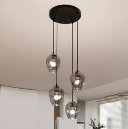 Rackhams ISTAR Pendant lamp  4 x E27 Black with Graphite Shade - thumbnail 6