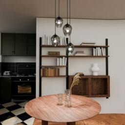 Rackhams ISTAR Pendant lamp  4 x E27 Black with Graphite Shade - thumbnail 5