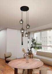 Rackhams ISTAR Pendant lamp  4 x E27 Black with Graphite Shade - thumbnail 4
