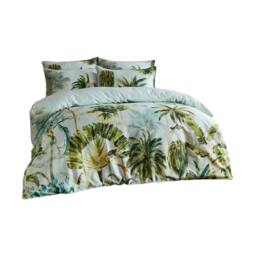 Rackhams Forsteriana Palm Tree Duvet Cover Set - Multicoloured - King - Multicoloured - 100% Cotton - thumbnail 1