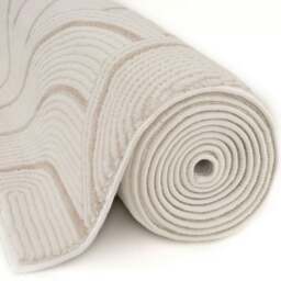 Rackhams Carmel Cream-Beige Geometric Rug - 6070 - 80X300 cm - thumbnail 6