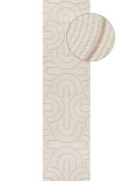 Rackhams Carmel Cream-Beige Geometric Rug - 6070 - 80X300 cm - thumbnail 1