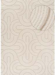 Rackhams Carmel Cream-Beige Geometric Rug - 6070 - 80X300 cm - thumbnail 2