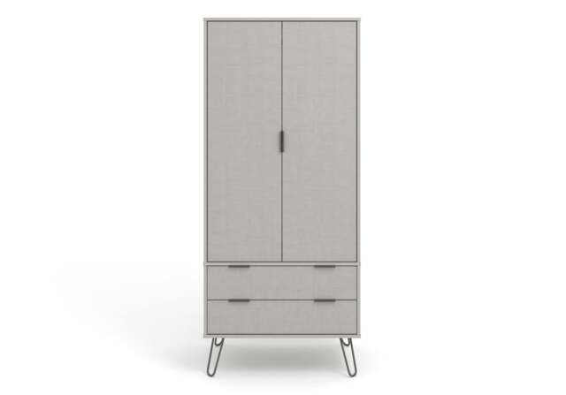 Rackhams Augusta 2 Door & 2 Drawer Wardrobe - Grey - image 1