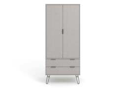 Rackhams Augusta 2 Door & 2 Drawer Wardrobe - Grey - thumbnail 1