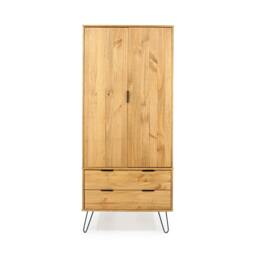 Rackhams Augusta 2 Door & 2 Drawer Wardrobe - Grey - thumbnail 3